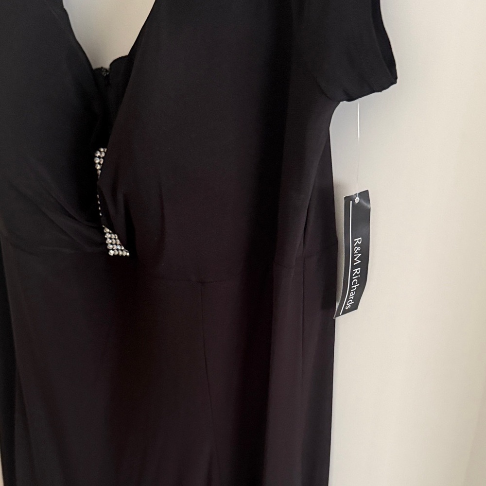 R & M Richards Classic Black Maxi Dress